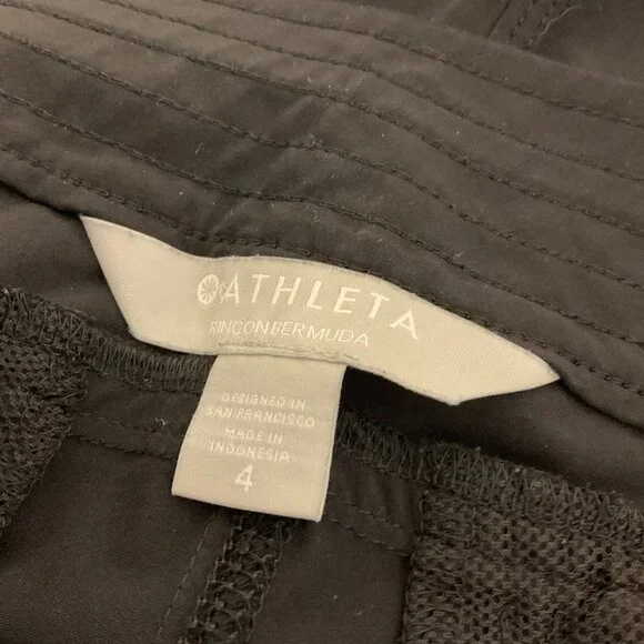 Athleta Rincon Bermuda Shorts 4 Black Pockets - Picture 10 of 10